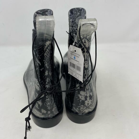 Time and Tru Snake print Ankle Rain Boot Womens Size 6 - Picture 6 of 8